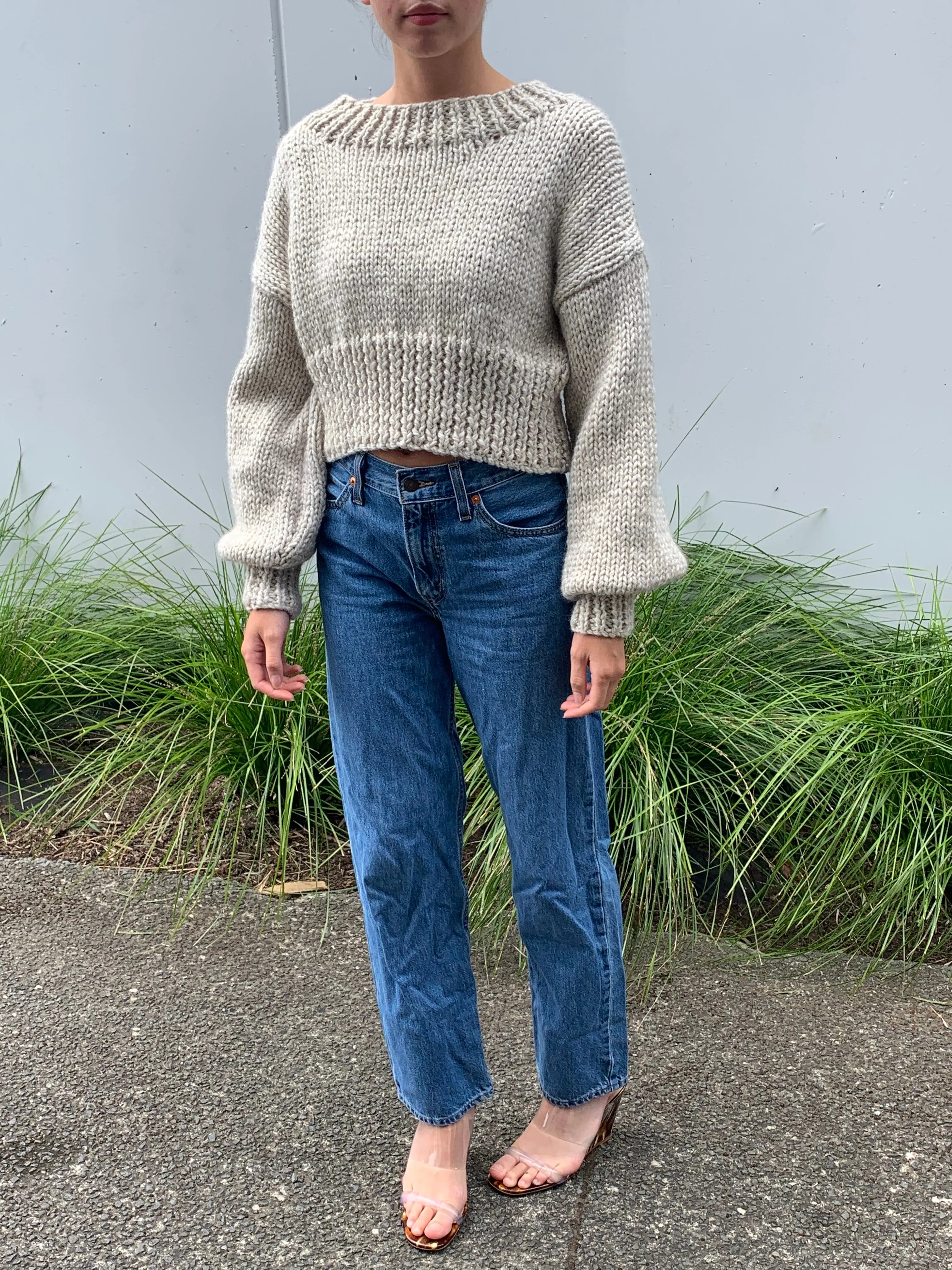 CROPPED SWEATER OAT sold by Frisson Knits product image thumbnail 2