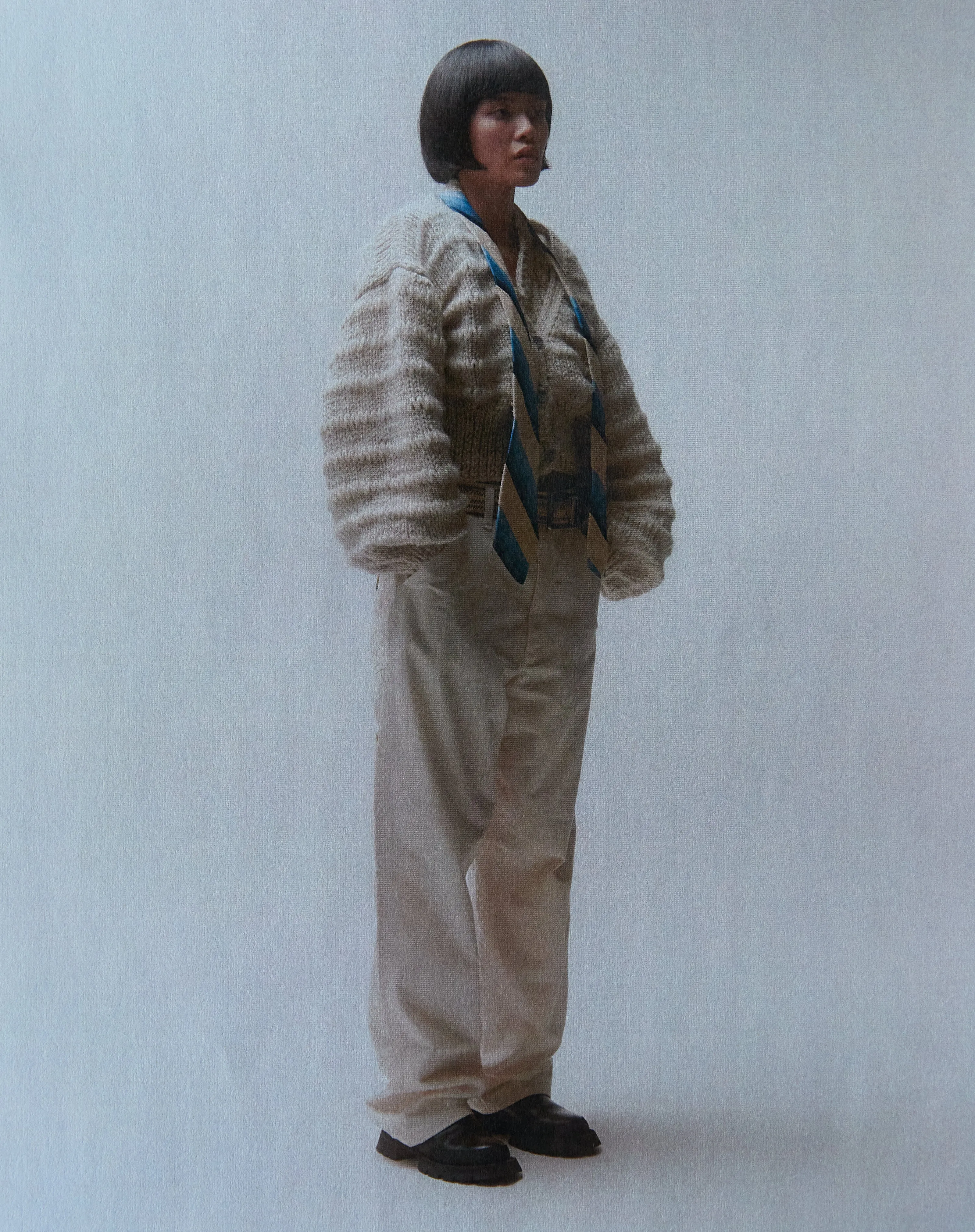 THREE BUTTON CARDIGAN OAT sold by Frisson Knits product image thumbnail 2