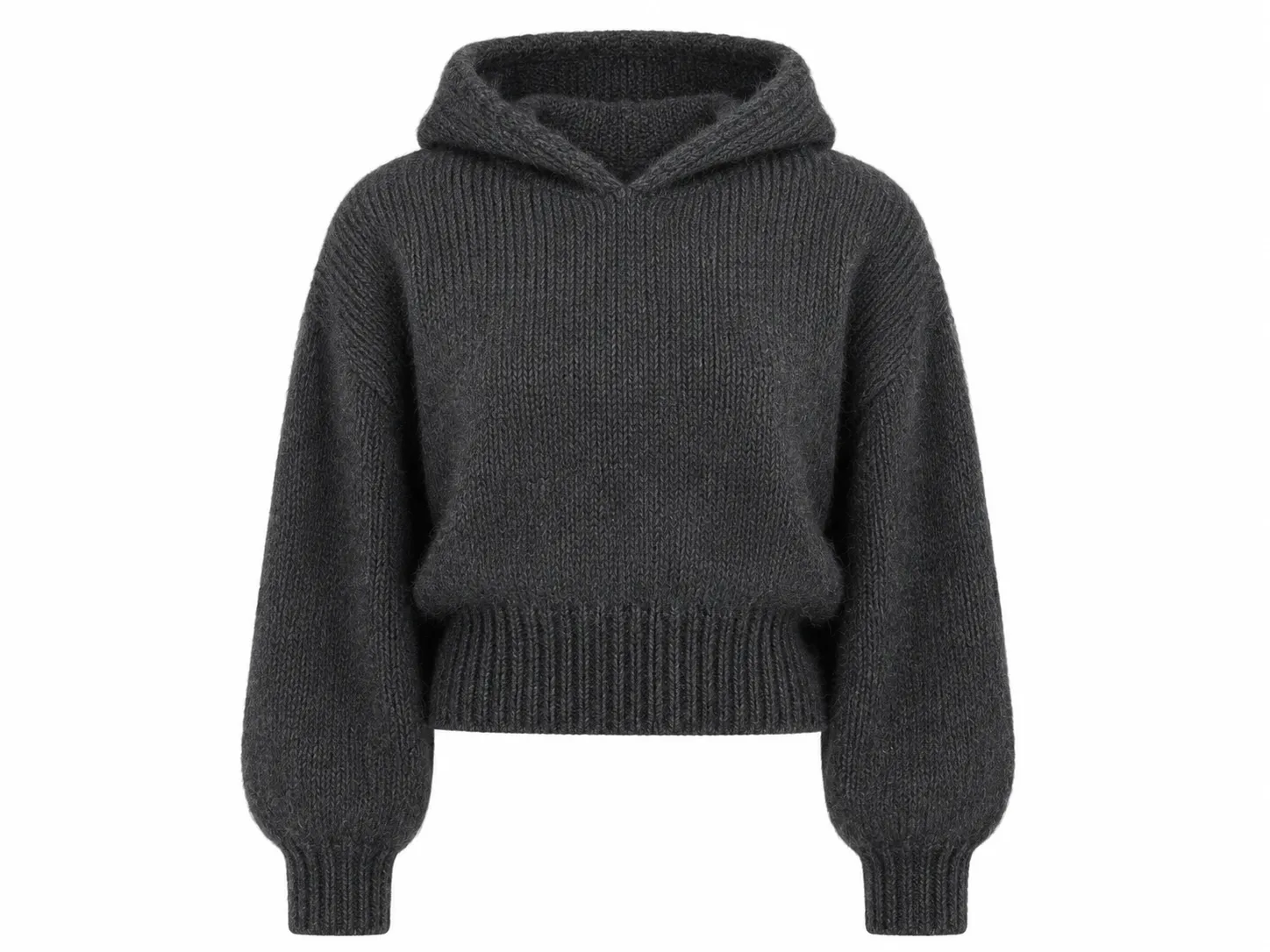 NINA HOODIE CHARCOAL sold by Frisson Knits