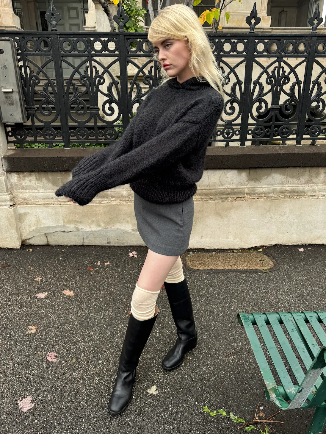 NINA HOODIE CHARCOAL sold by Frisson Knits product image thumbnail 2