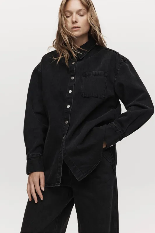 ALFALFA SHIRT - WASHED BLACK sold by Marle