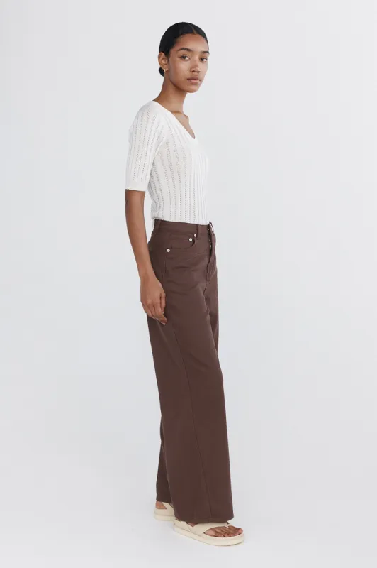 CURVE SEAM JEAN - WASHED PLUM sold by Marle