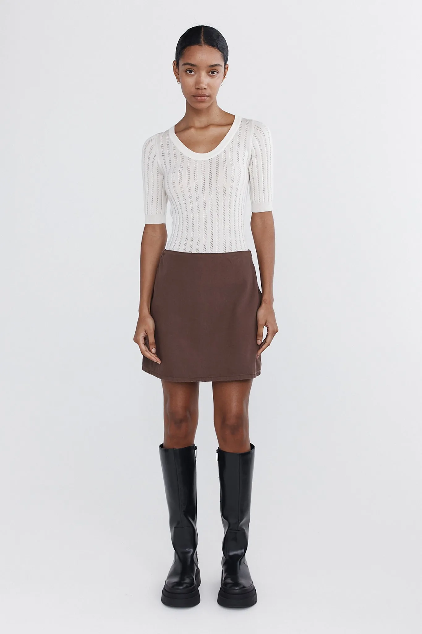 ELKA SKIRT - WASHED PLUM sold by Marle product image thumbnail 2