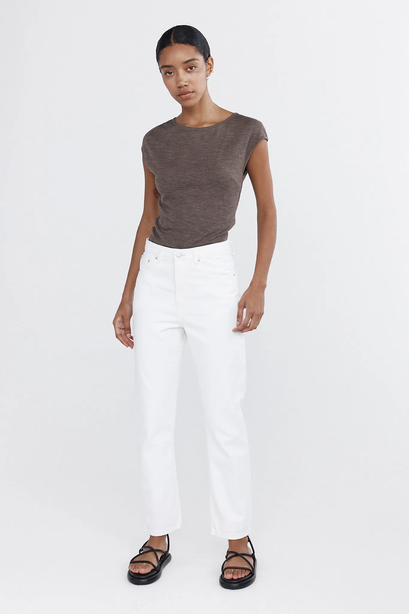 STRAIGHT LEG JEAN - IVORY sold by Marle