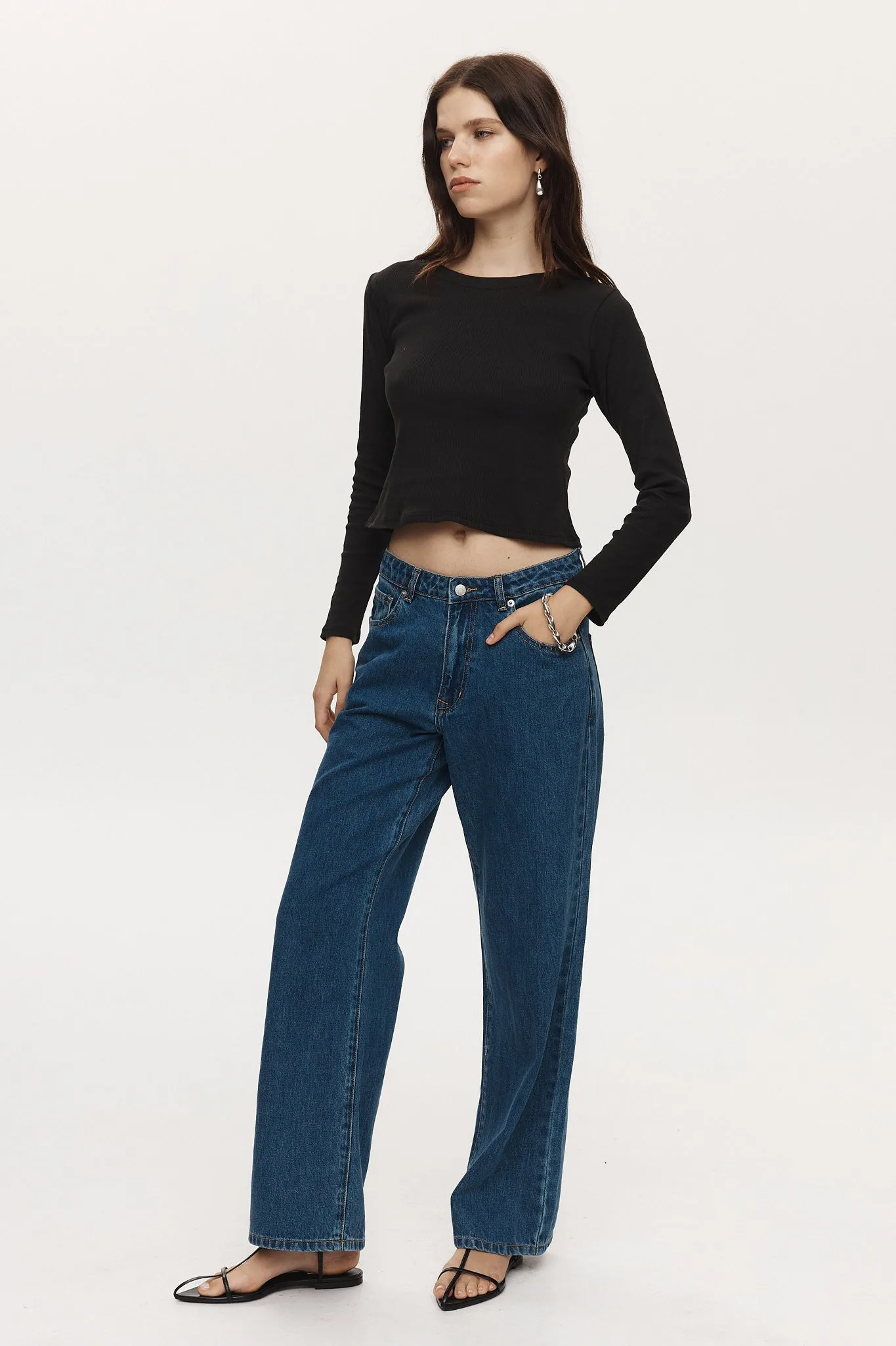 WIDE LEG JEAN - HERITAGE BLUE sold by Marle