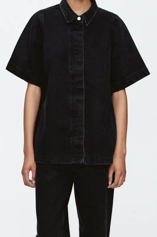 RYLAN SHIRT - BLACK sold by Marle