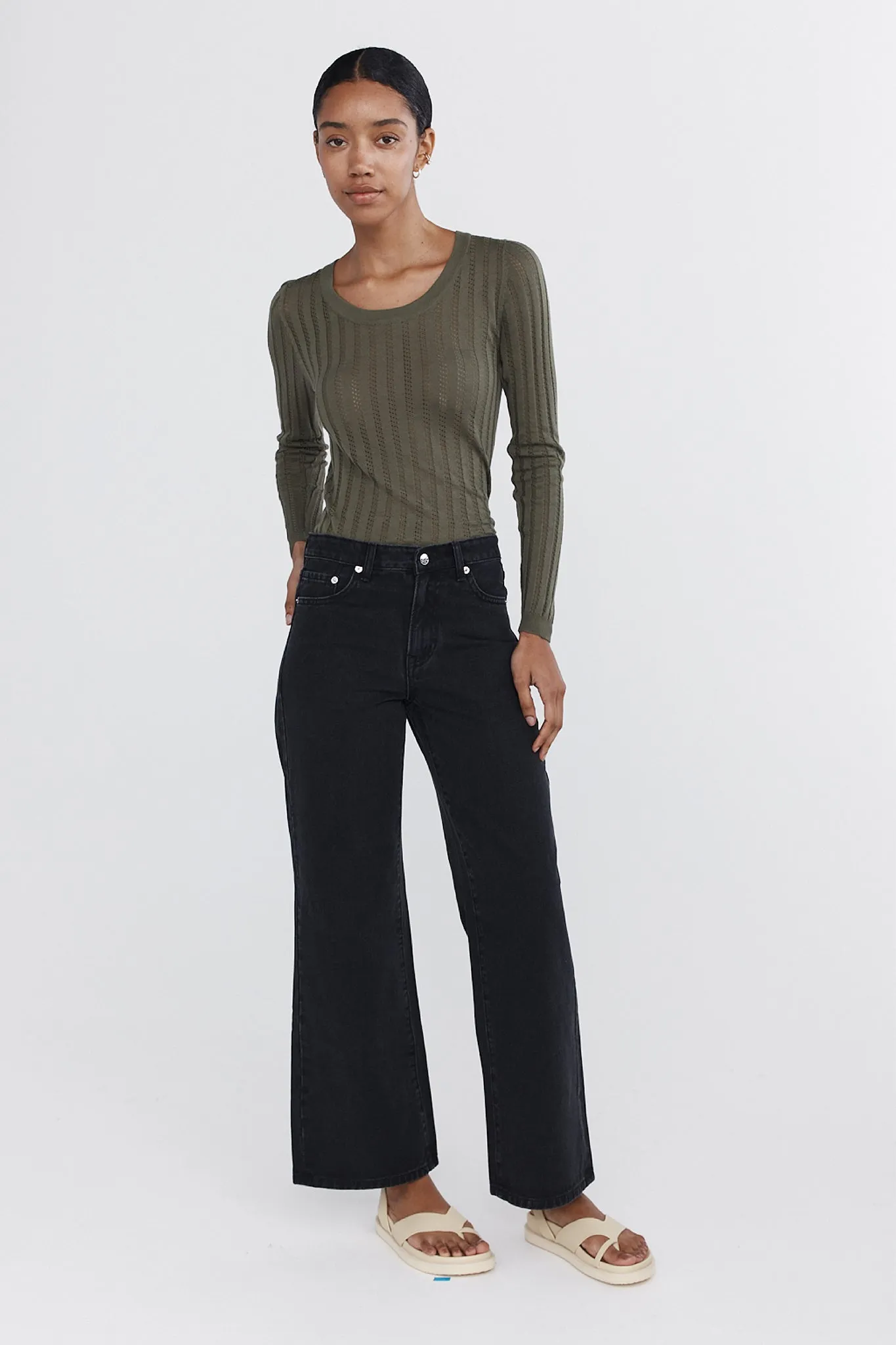 WIDE LEG JEAN - BLACK sold by Marle product image thumbnail 3