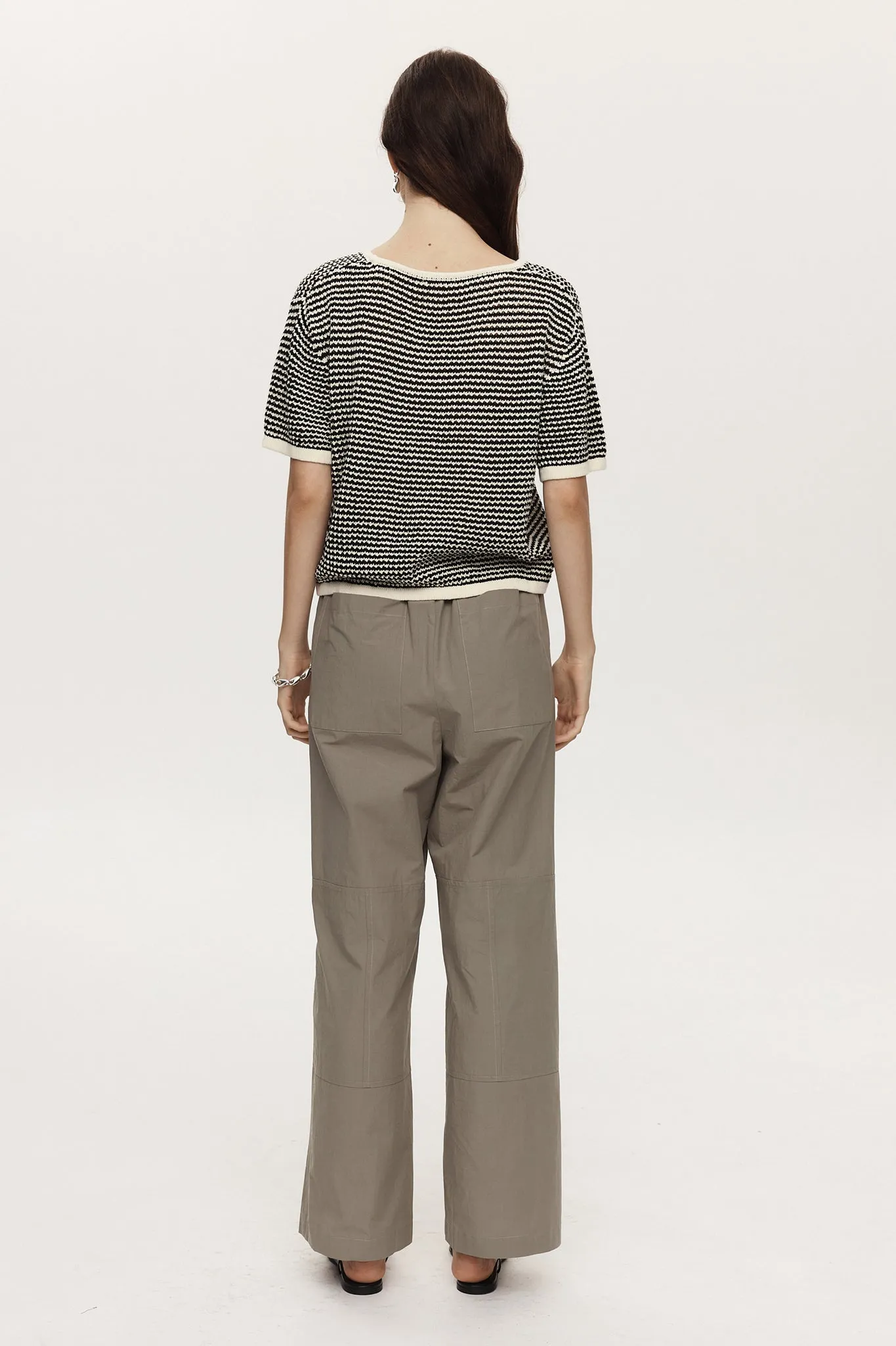 RUMI TOP - BLACK / IVORY sold by Marle product image thumbnail 4