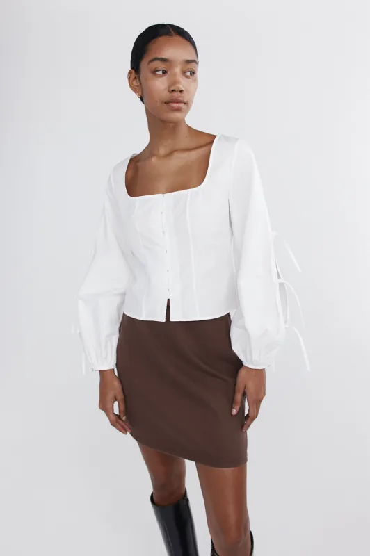 CLAUDETTE TOP - IVORY sold by Marle