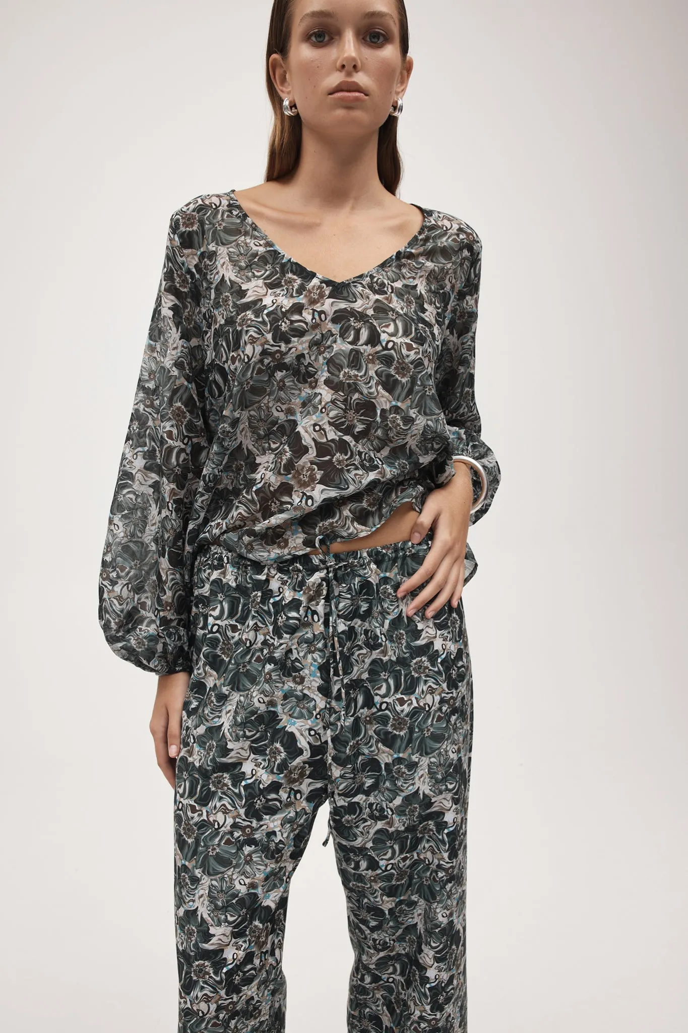 EVERLY TOP - FLORA MARBLE sold by Marle product image thumbnail 5