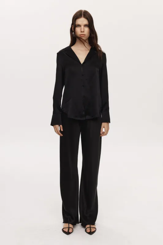 COCO PANT - BLACK SILK sold by Marle