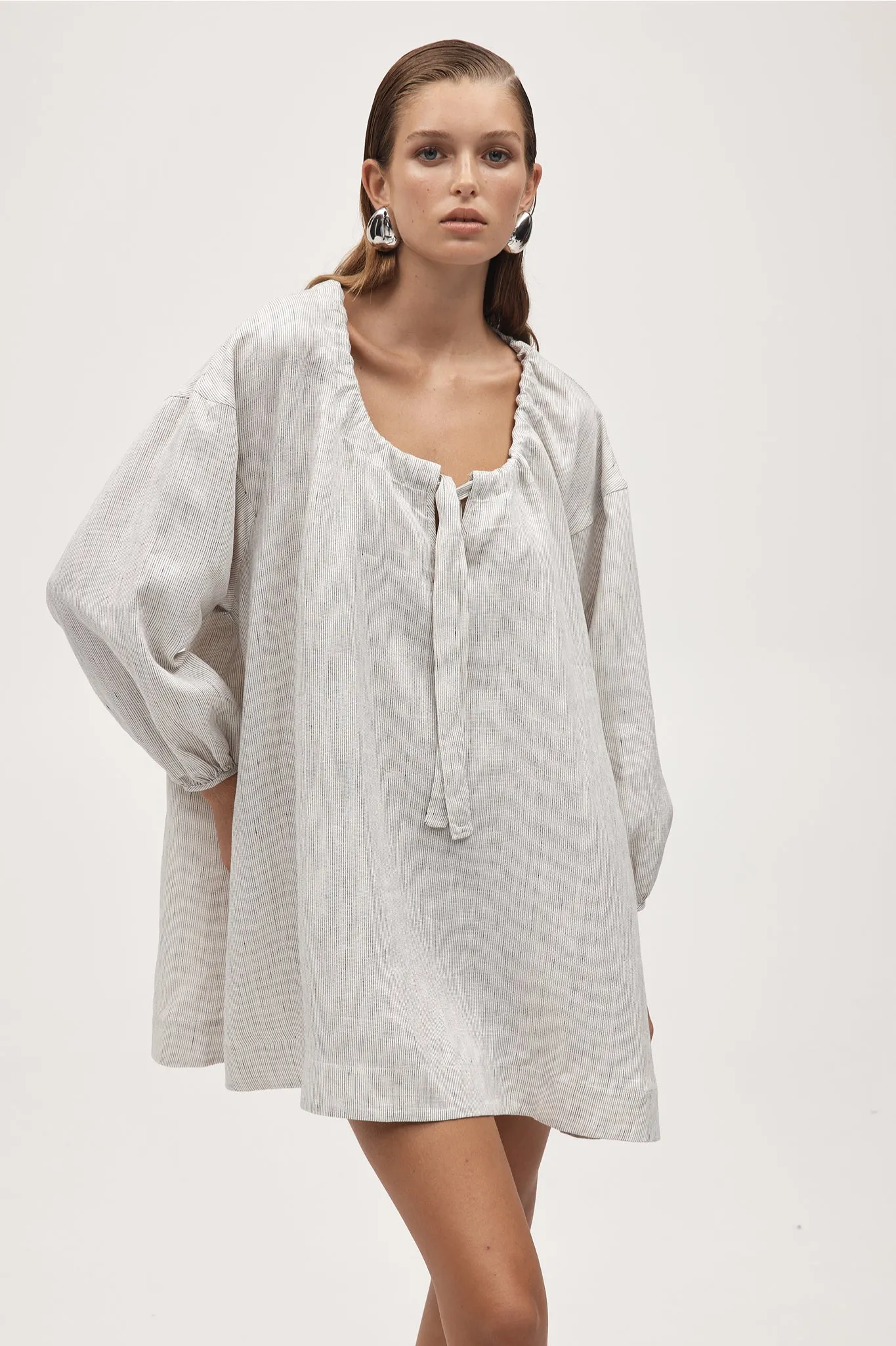 MYLA DRESS - TWILL STRIPE sold by Marle