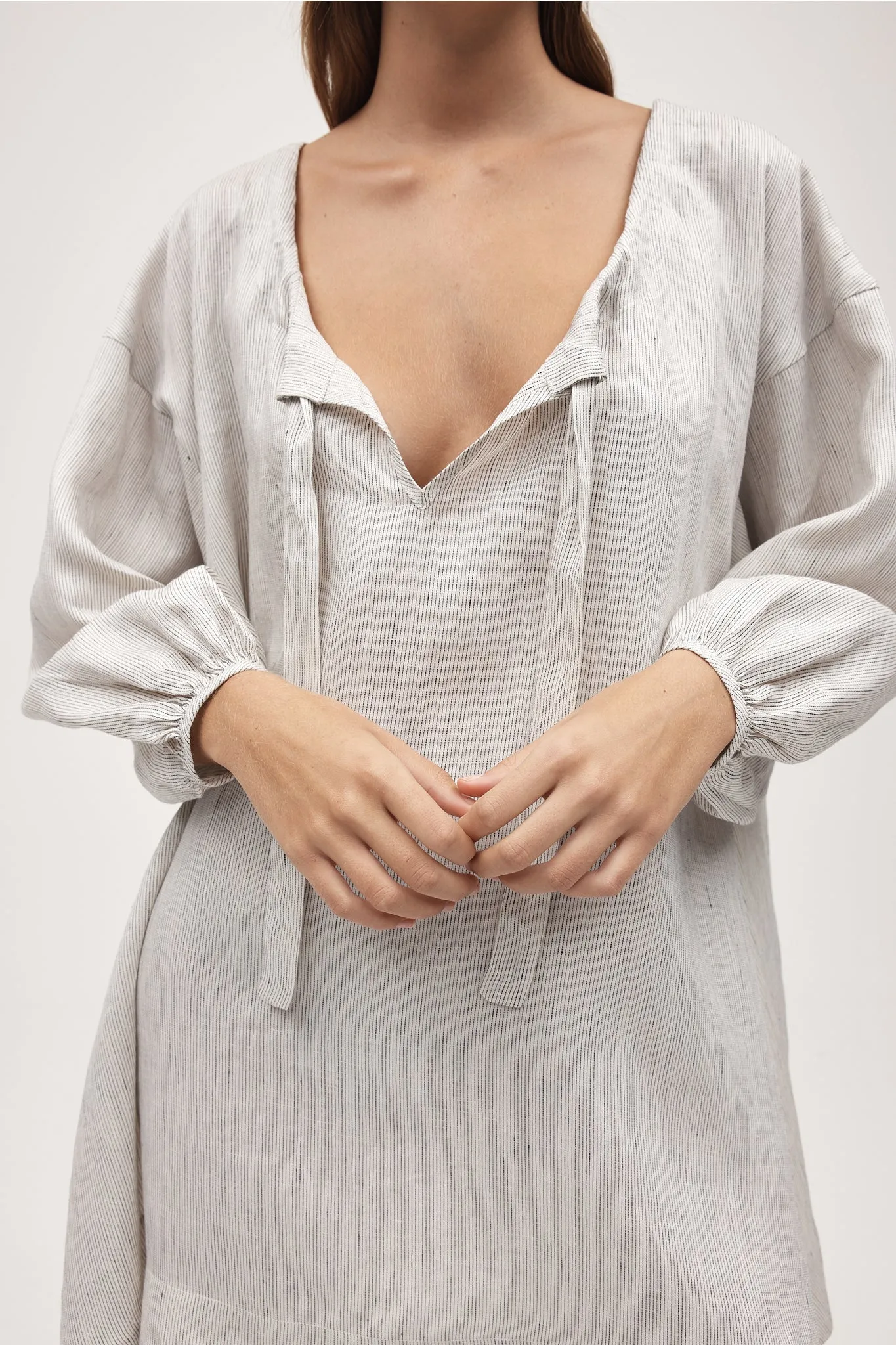 MYLA DRESS - TWILL STRIPE sold by Marle product image thumbnail 2