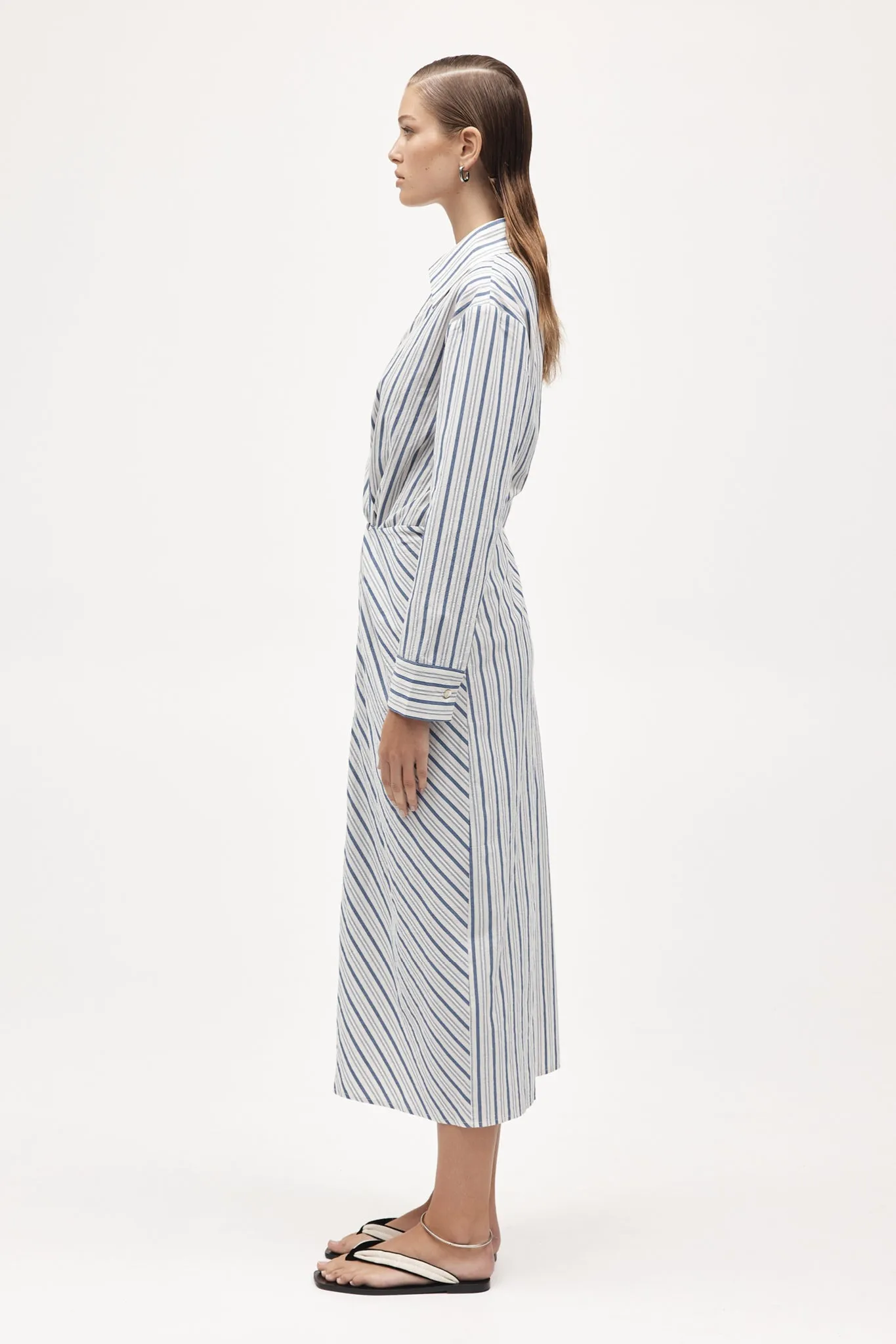 COLLINS DRESS - CERULEAN STRIPE sold by Marle product image thumbnail 4