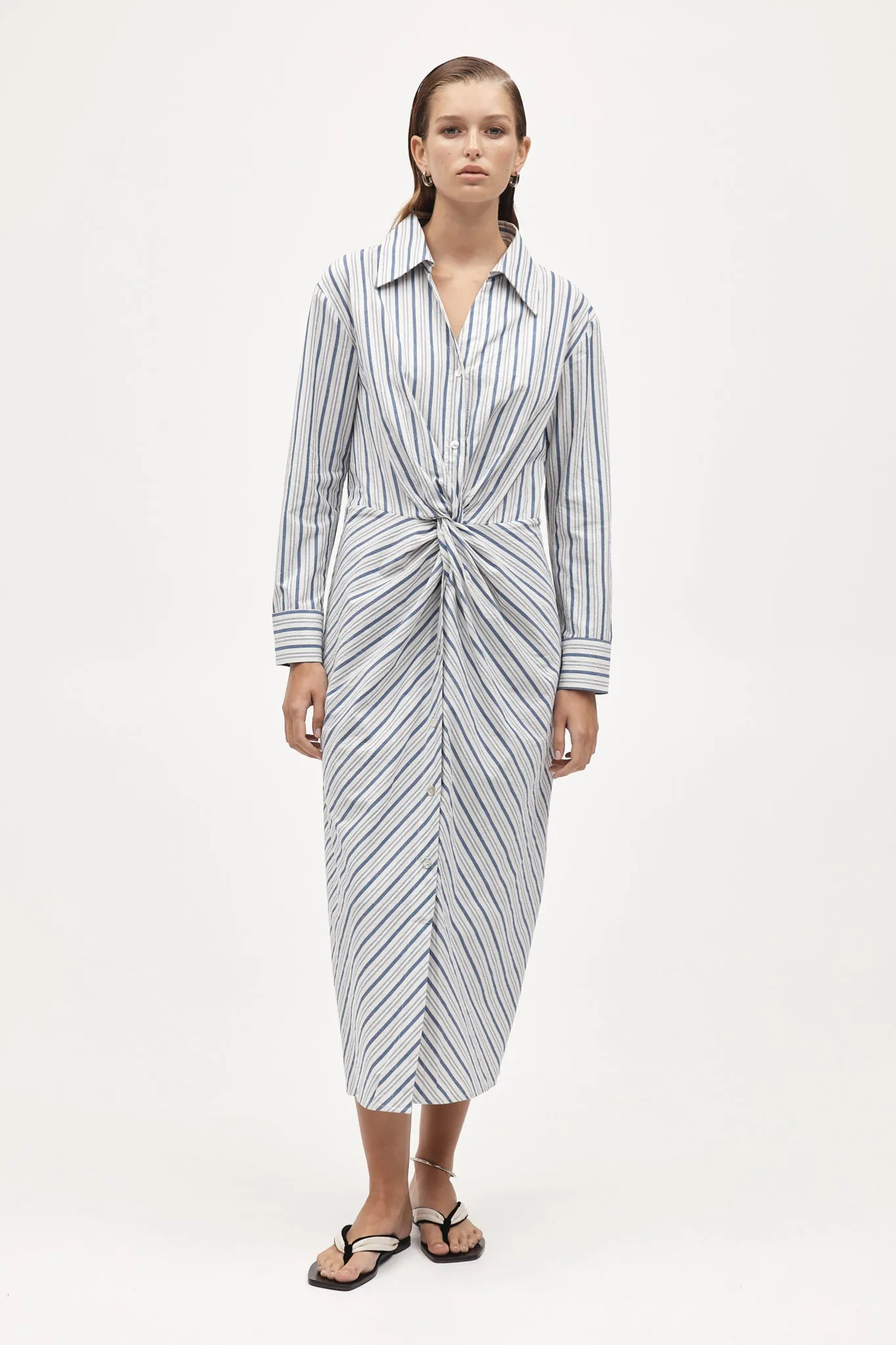 COLLINS DRESS - CERULEAN STRIPE sold by Marle