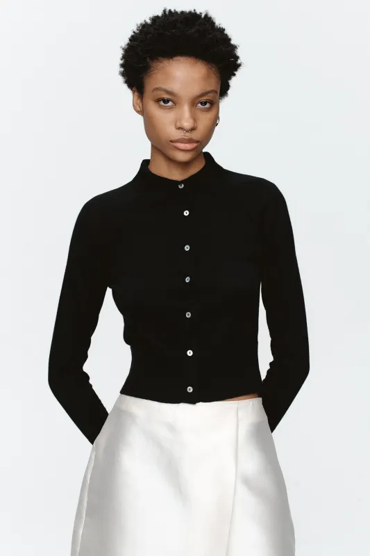 FOUNDATIONS CARDIGAN - BLACK made by Marle