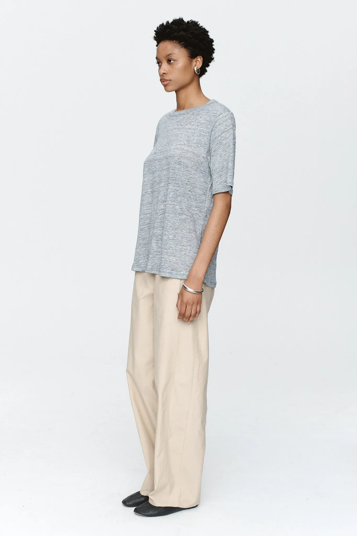 KENNA TEE - STERLING MELANGE sold by Marle product image thumbnail 4