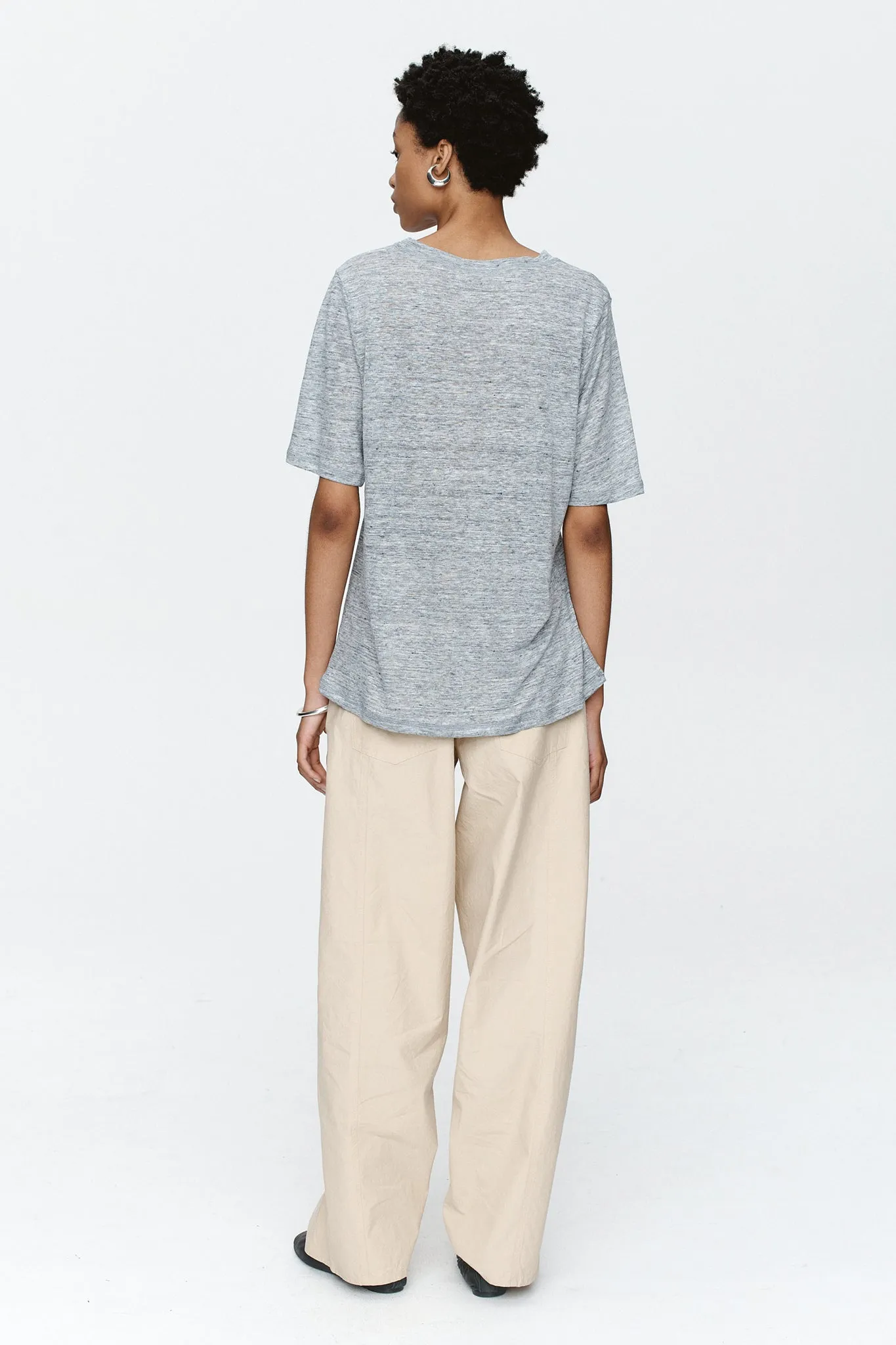 KENNA TEE - STERLING MELANGE sold by Marle product image thumbnail 3