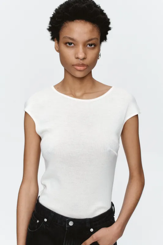 SUKI TOP - IVORY sold by Marle