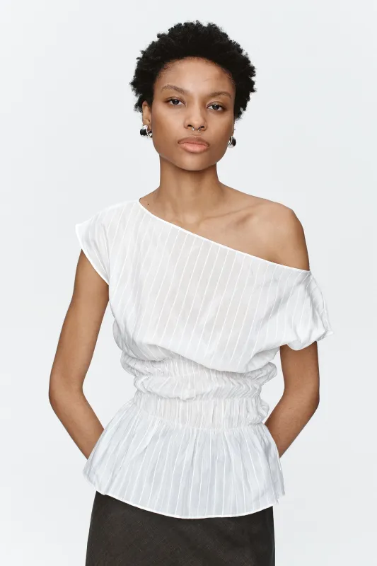 AIDA TOP - IVORY STRIPE sold by Marle