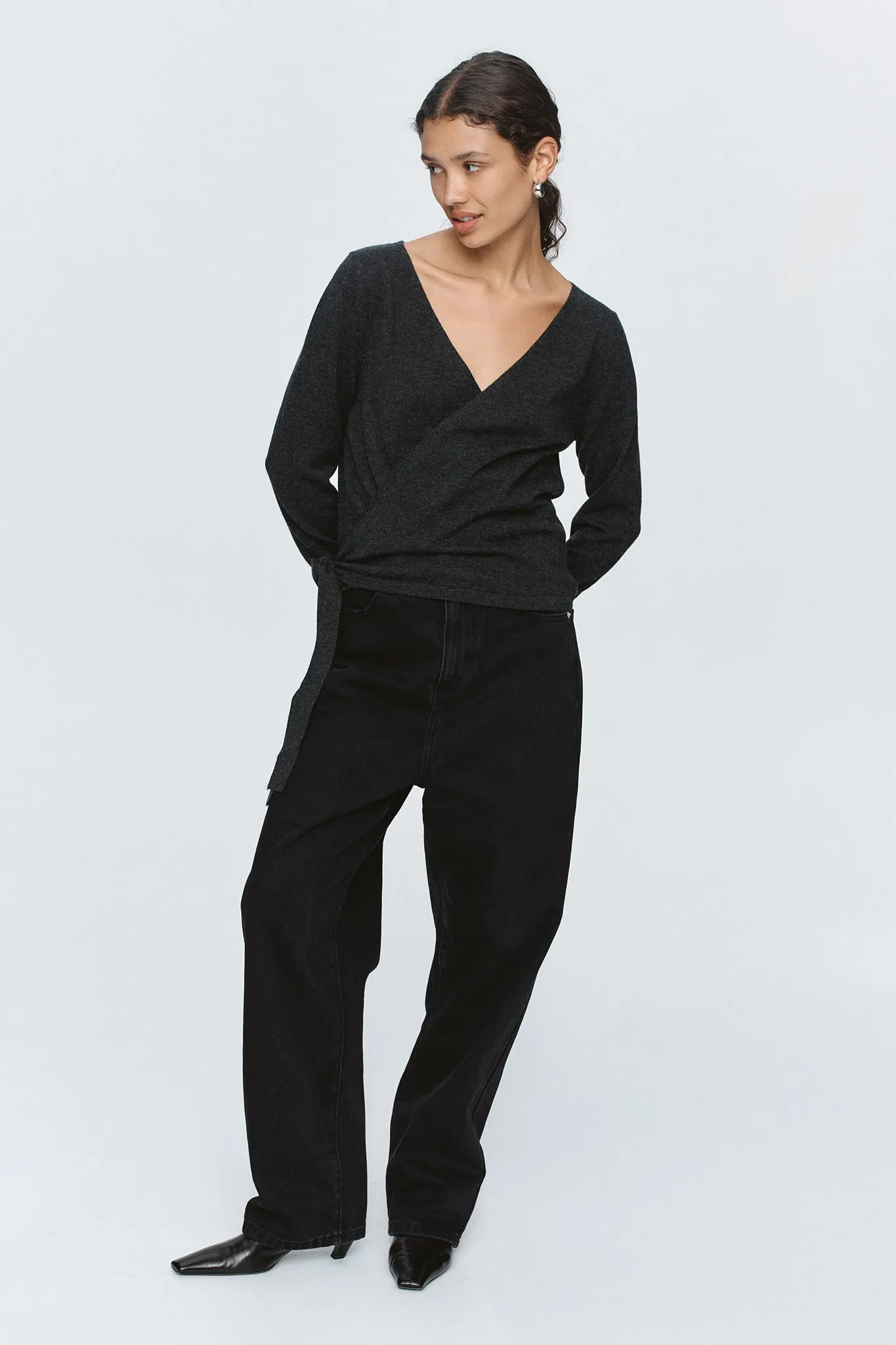 VICTORIA CARDIGAN - CHARCOAL sold by Marle product image thumbnail 2