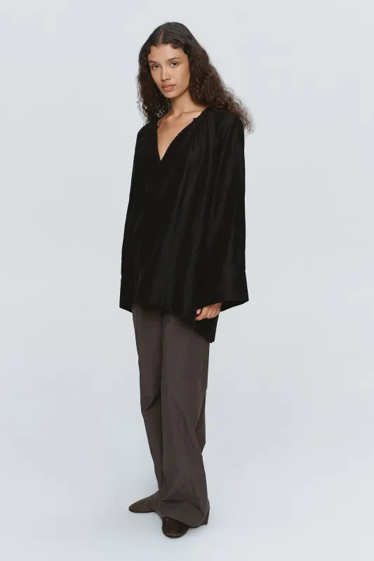 LOTTIE TOP - TEXTURED BLACK sold by Marle