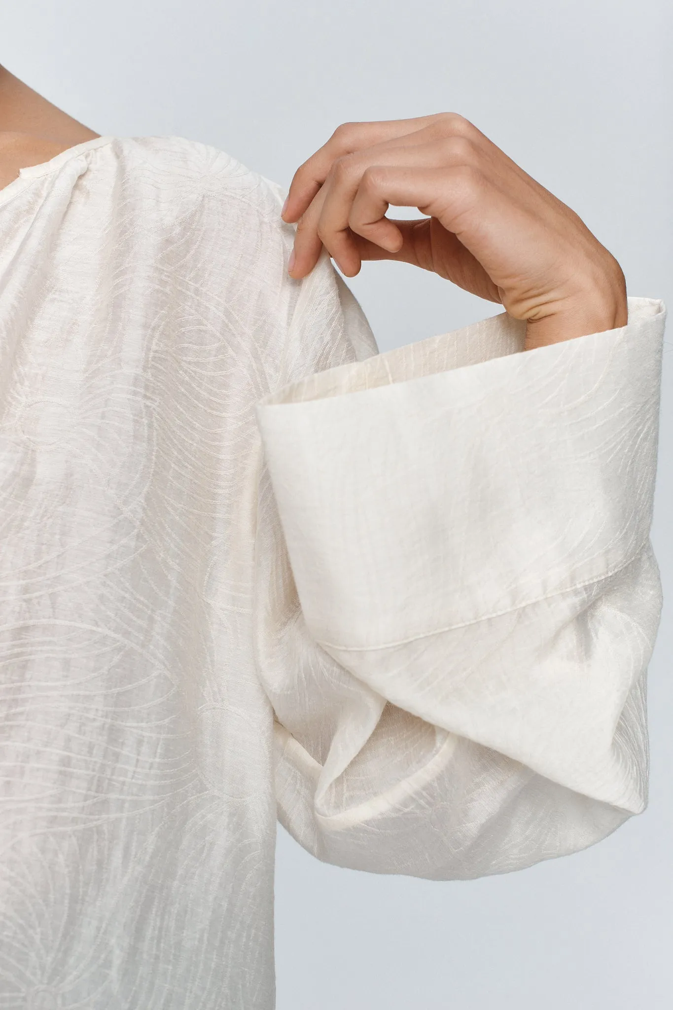 LOTTIE TOP - TEXTURED IVORY sold by Marle product image thumbnail 2