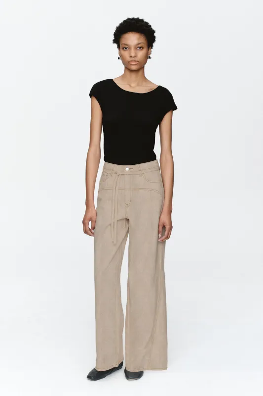 TIE CURVE SEAM JEAN - CHAI sold by Marle