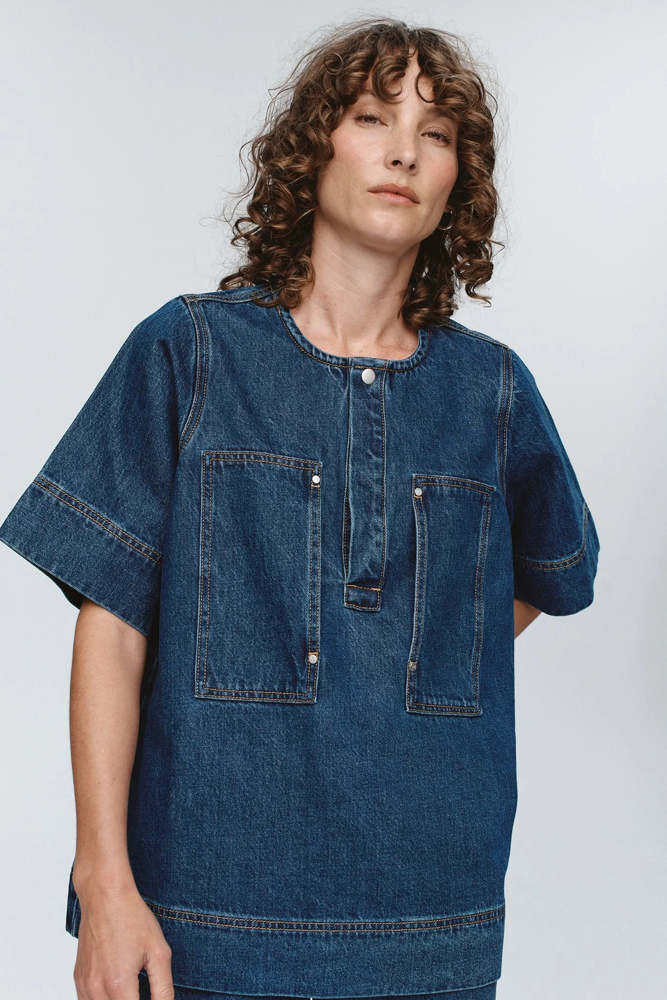 PATCH POCKET SHIRT - WASHED INDIGO sold by Marle product image thumbnail 2