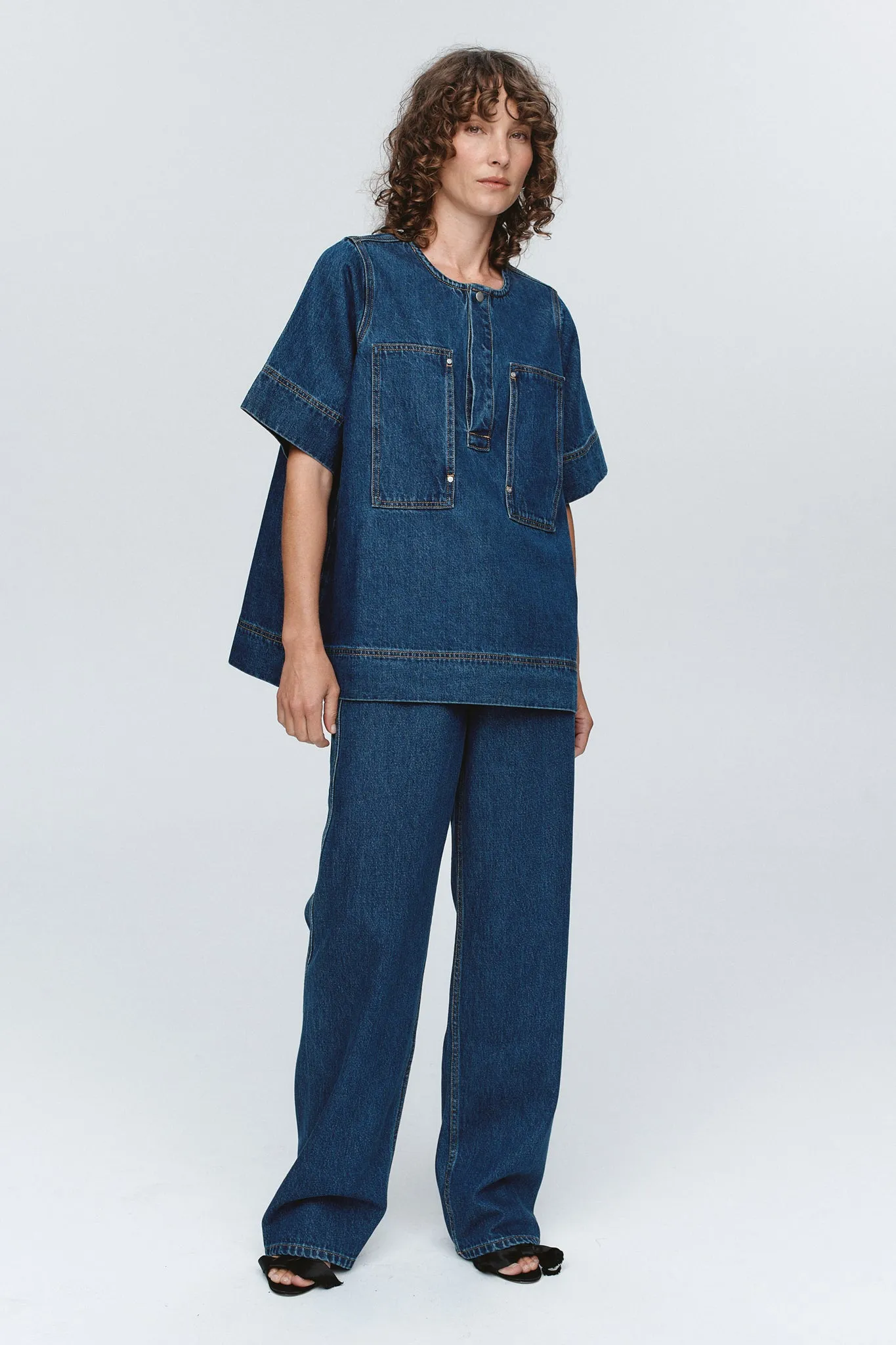 PATCH POCKET SHIRT - WASHED INDIGO sold by Marle product image thumbnail 3