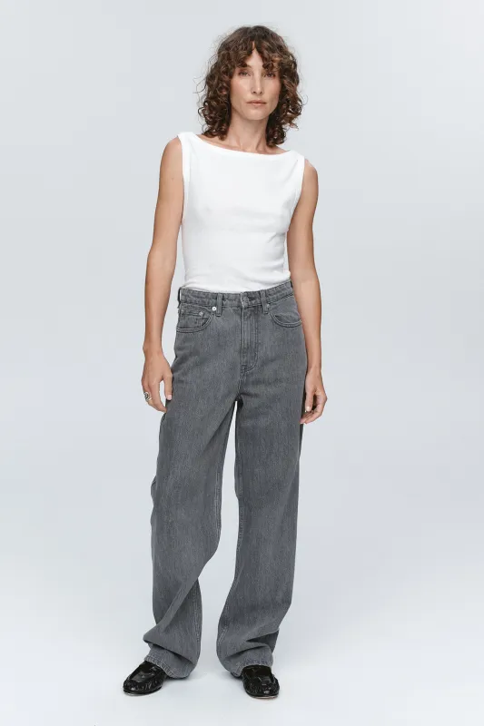 RELAXED CURVE JEAN - STONE sold by Marle