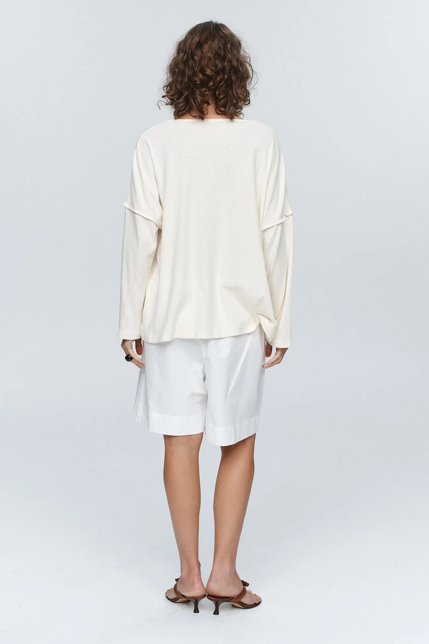 YELENA TEE - CRÈME sold by Marle product image thumbnail 4