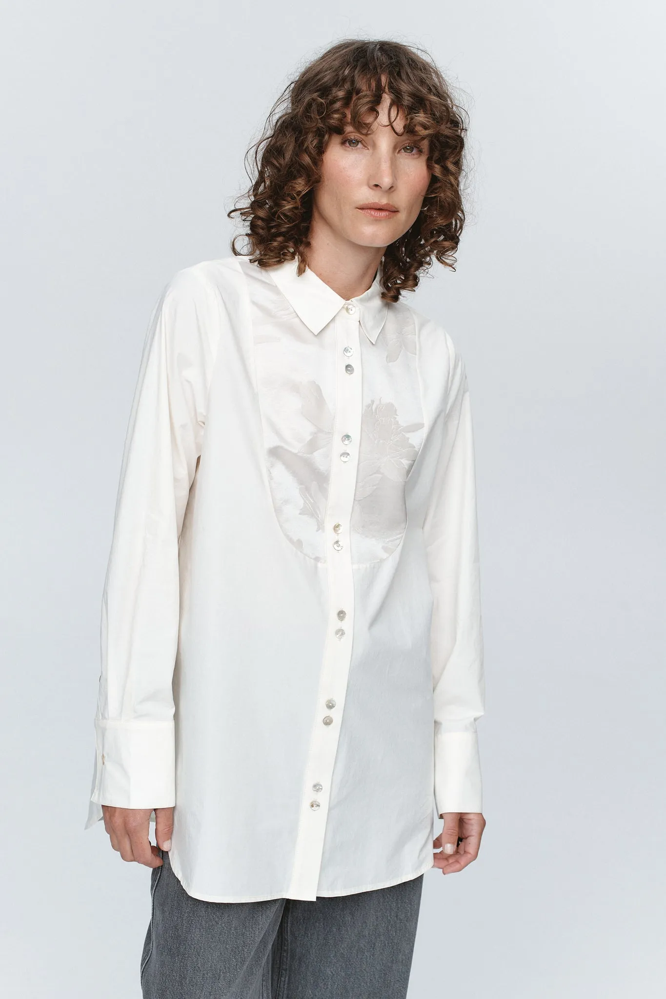 TUXEDO SHIRT - IVORY sold by Marle