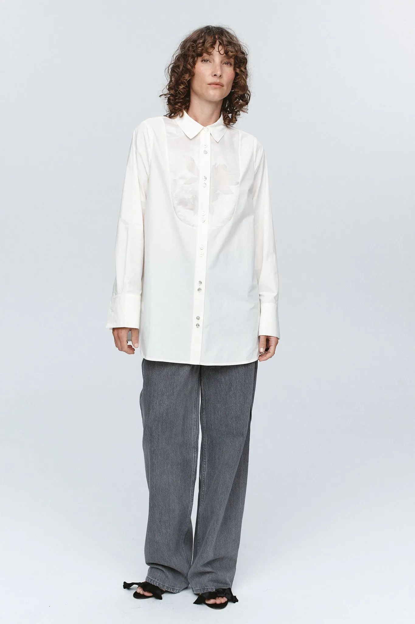 TUXEDO SHIRT - IVORY sold by Marle product image thumbnail 2