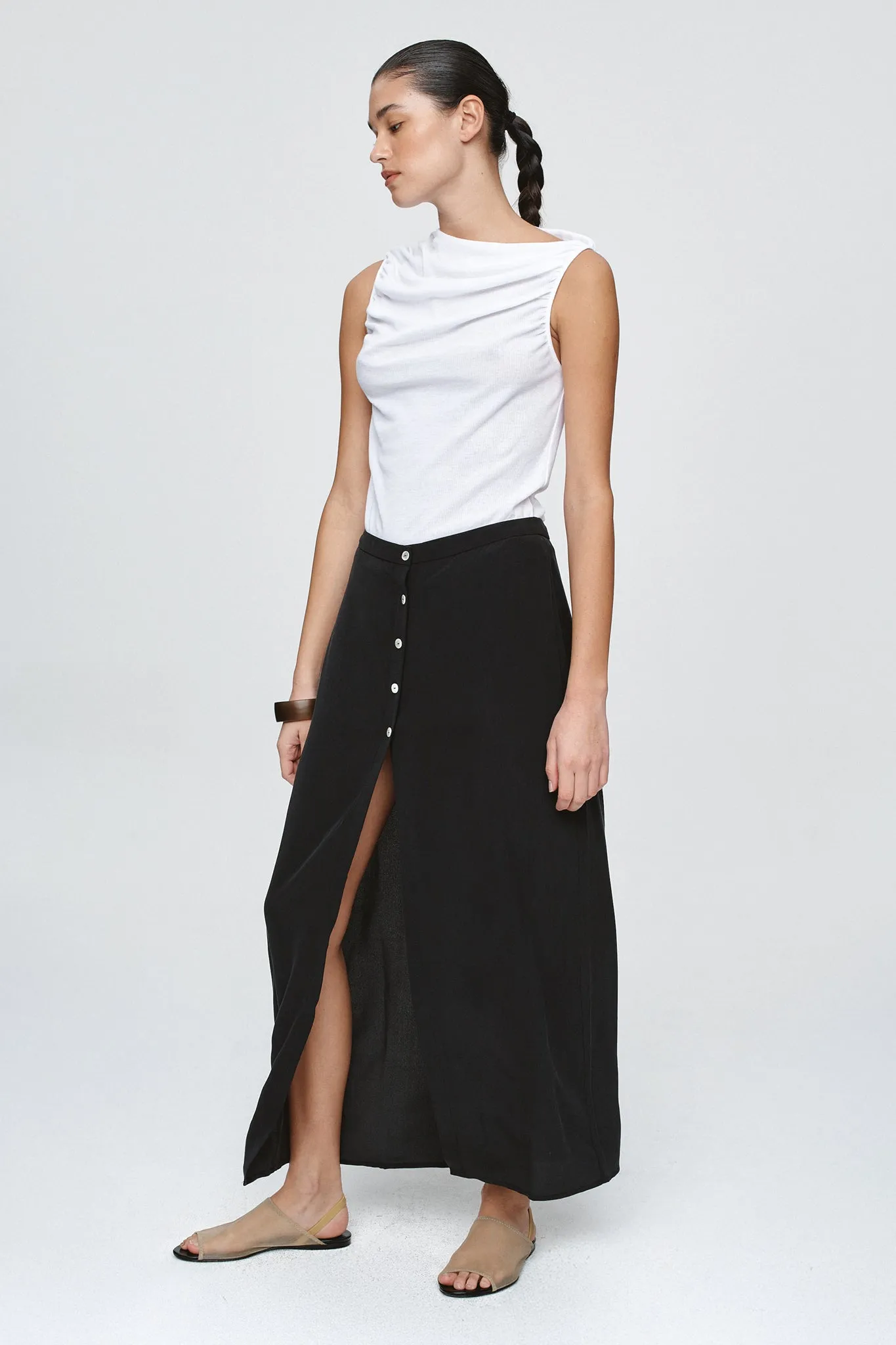 LOUELLA SKIRT - BLACK sold by Marle product image thumbnail 3