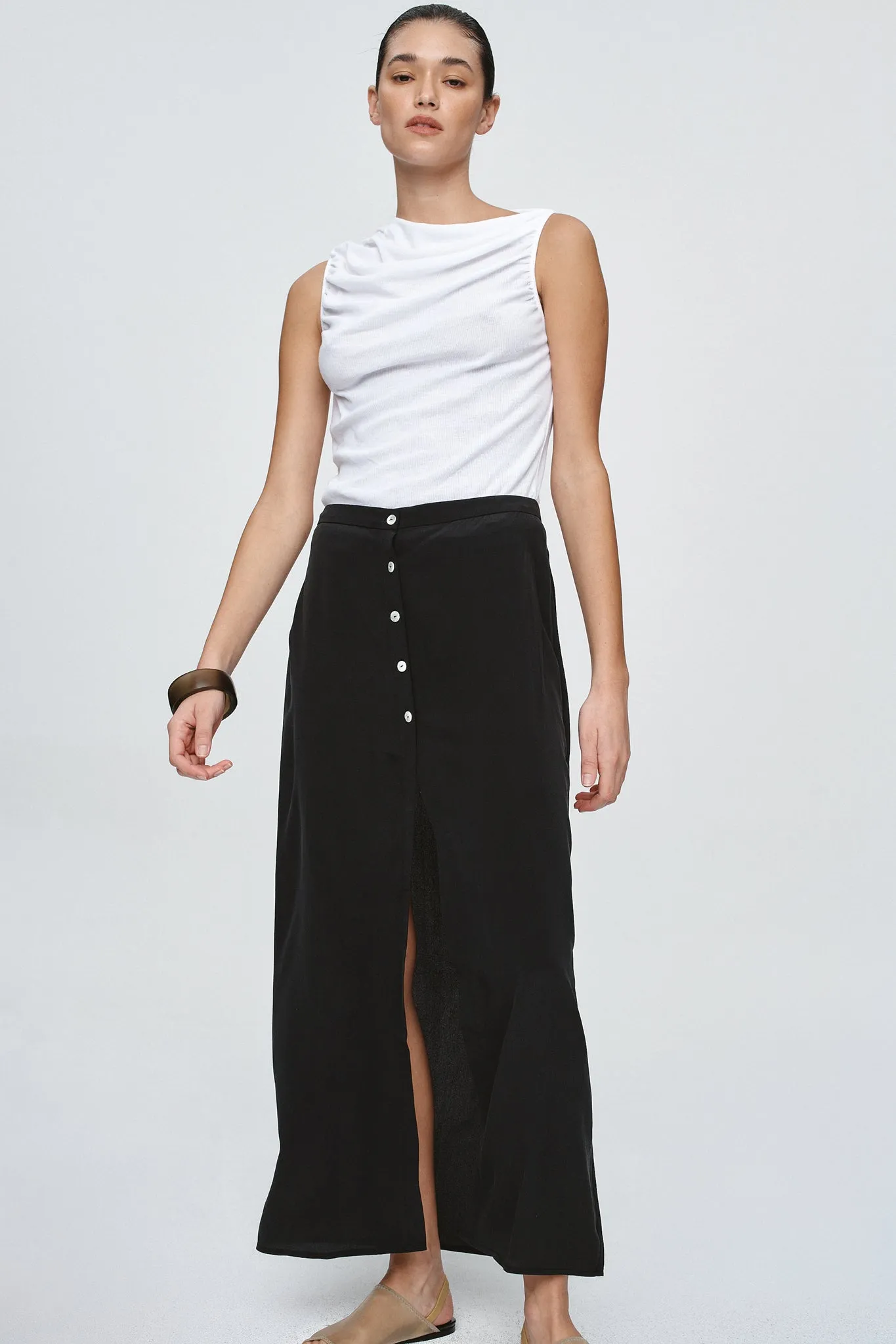 LOUELLA SKIRT - BLACK sold by Marle product image thumbnail 2