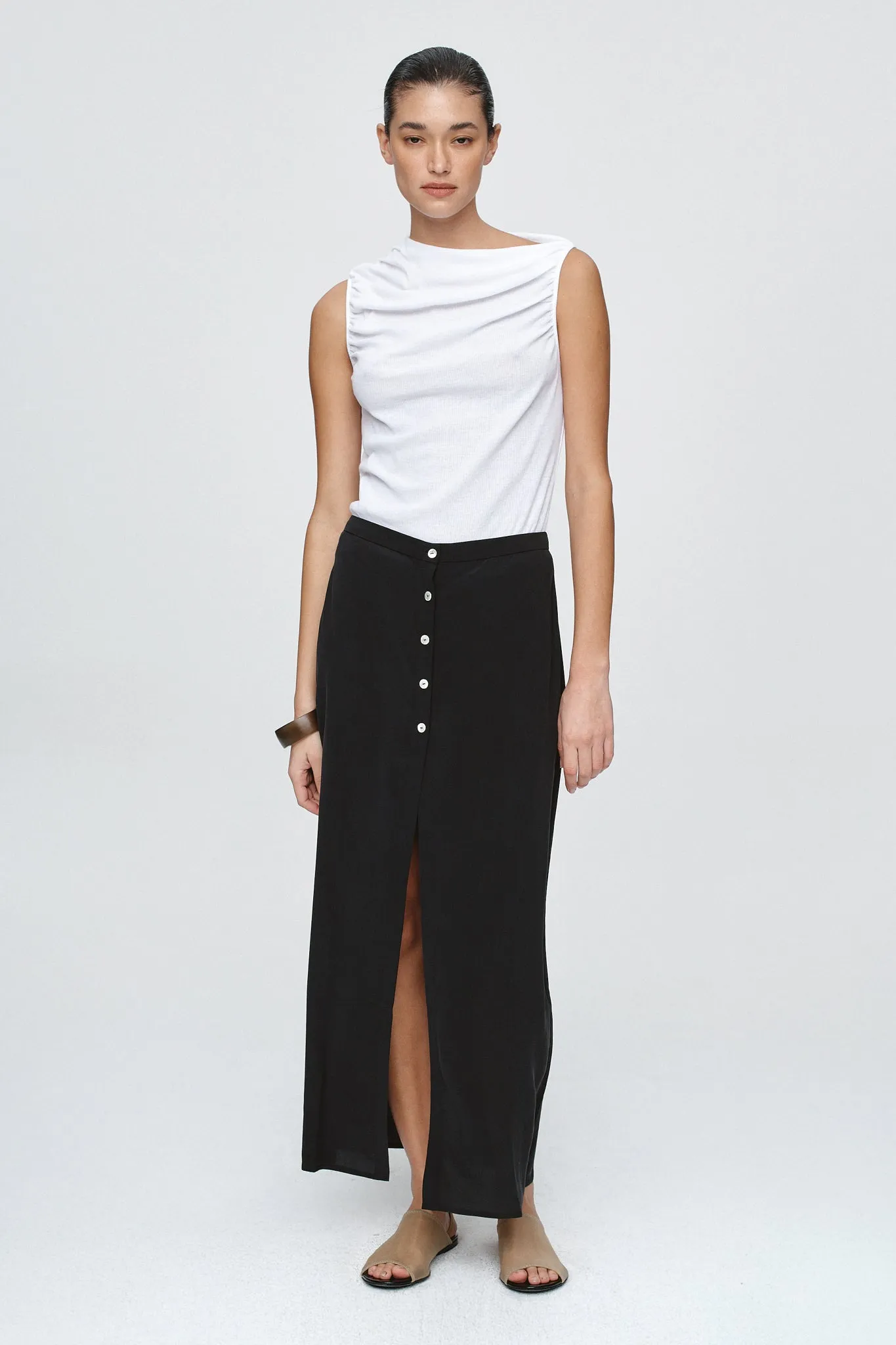 LOUELLA SKIRT - BLACK sold by Marle