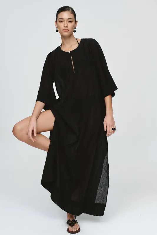 KAFTAN - BLACK CRINKLE sold by Marle