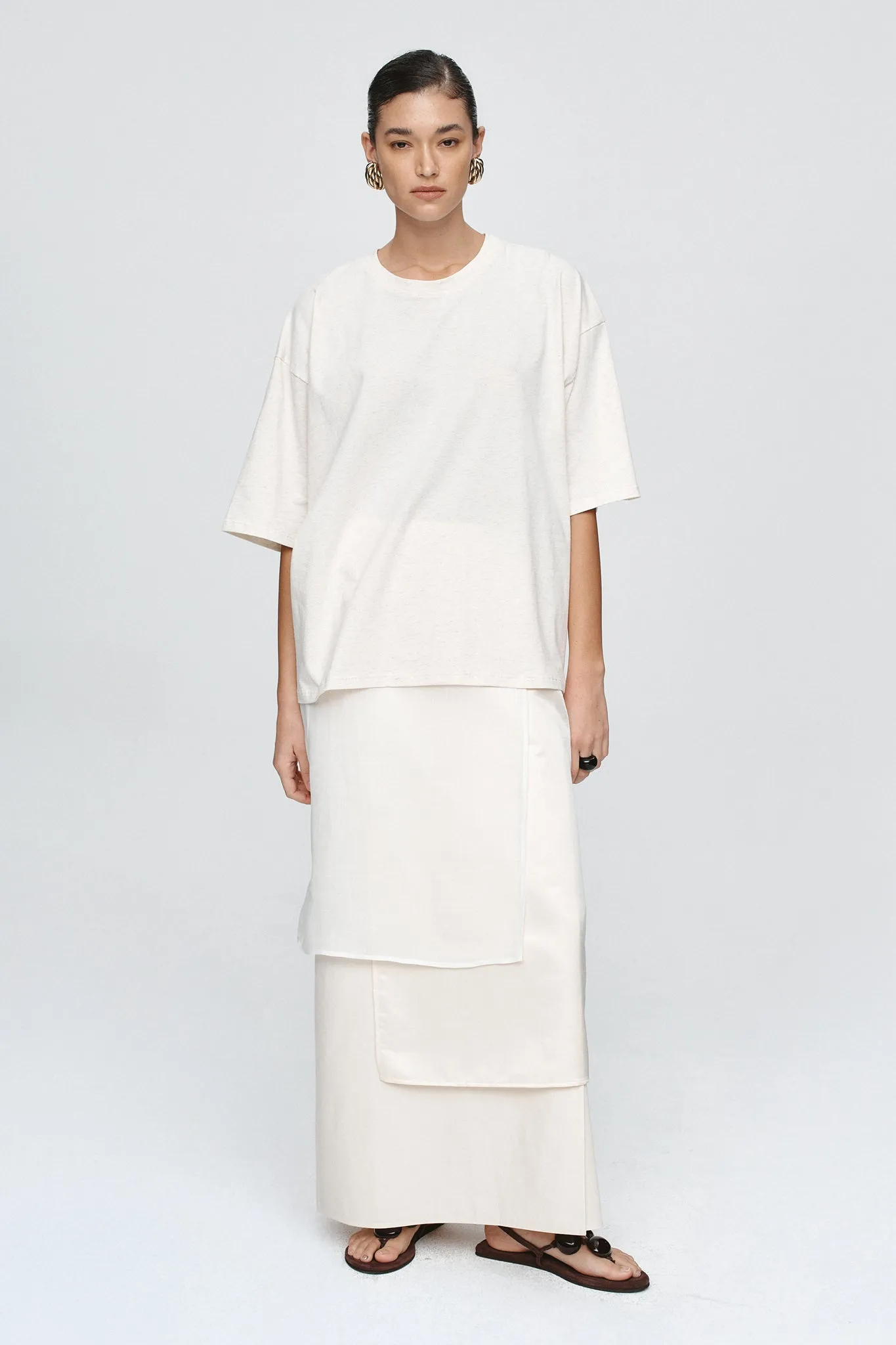 AUSTIN TEE - OAT MARLE sold by Marle product image thumbnail 3