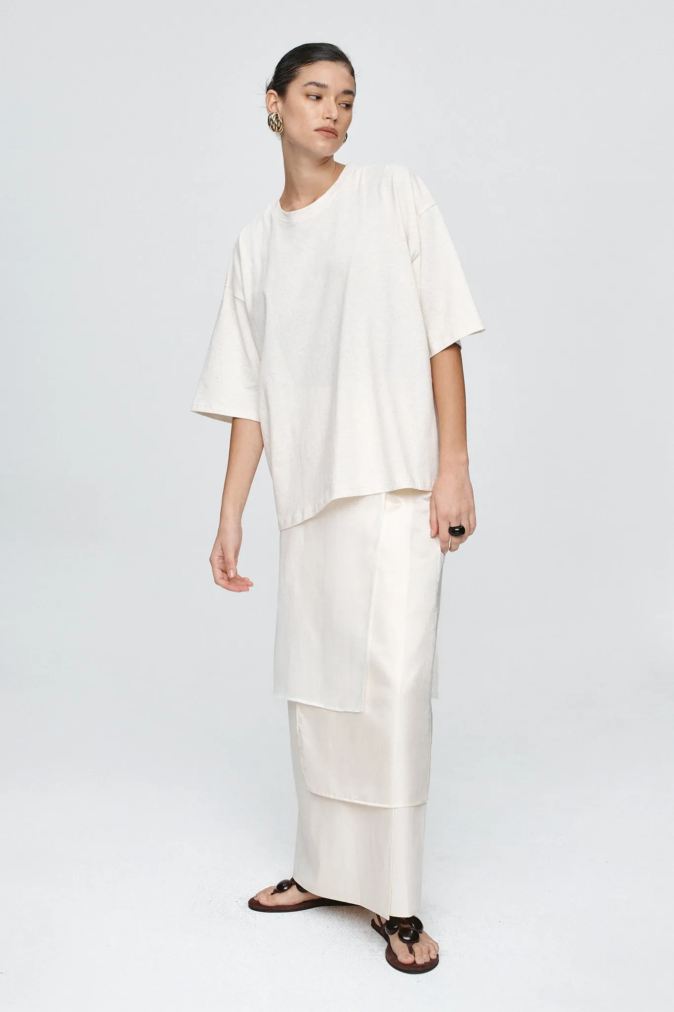 AUSTIN TEE - OAT MARLE sold by Marle product image thumbnail 4