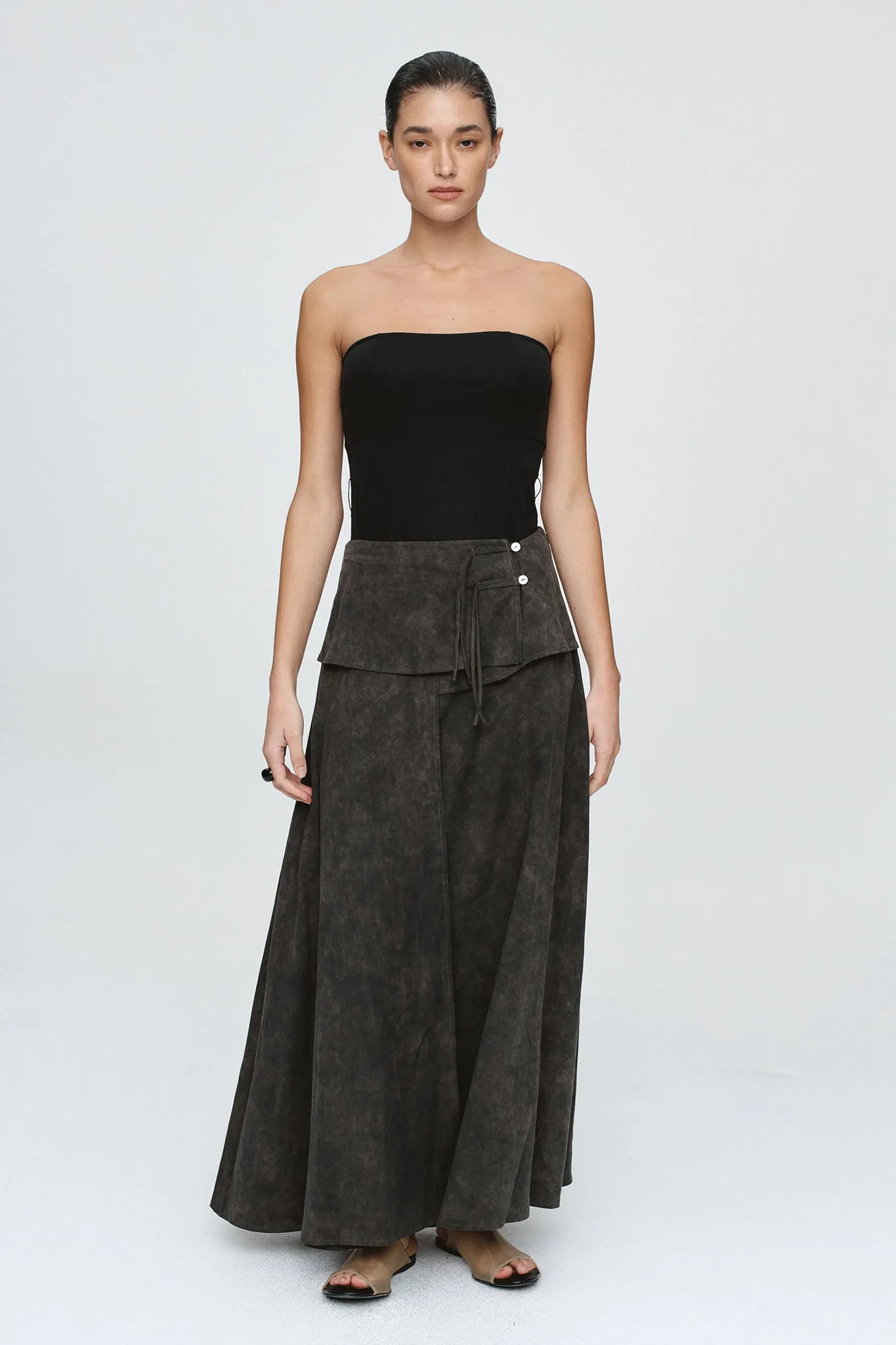 TAFFY SKIRT - WASHED BLACK sold by Marle product image thumbnail 4