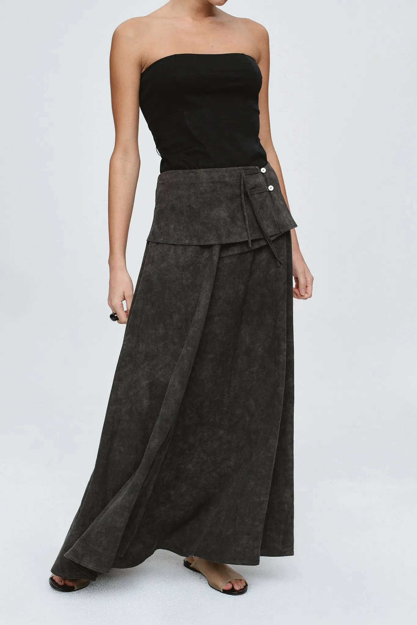 TAFFY SKIRT - WASHED BLACK sold by Marle product image thumbnail 2