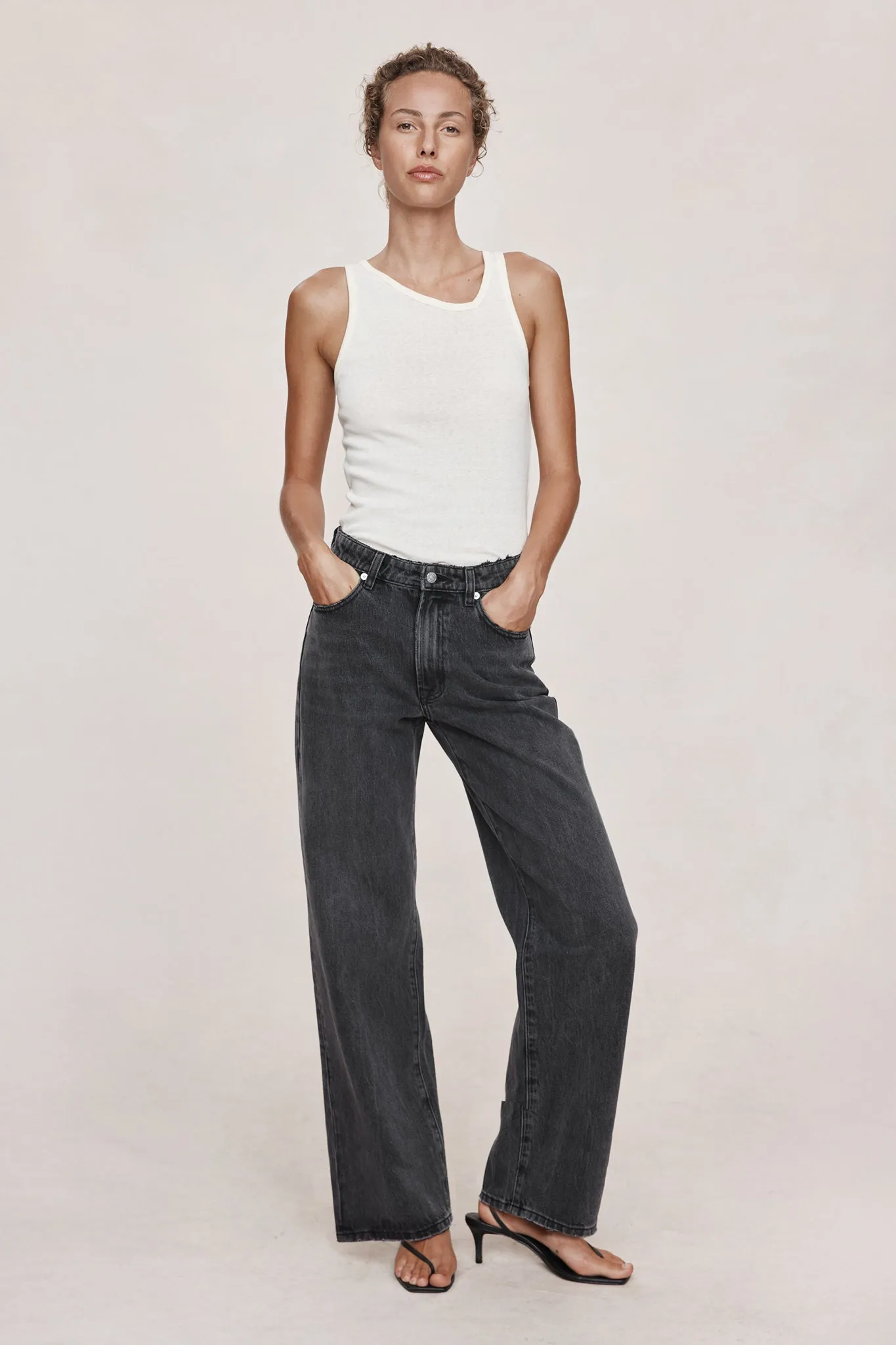 WIDE LEG JEAN - FADED BLACK sold by Marle product image thumbnail 3