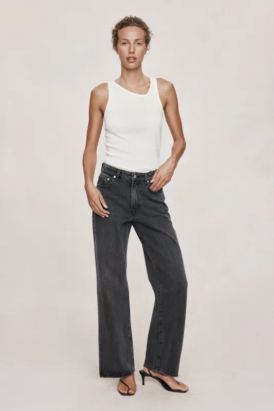 WIDE LEG JEAN - FADED BLACK made by Marle