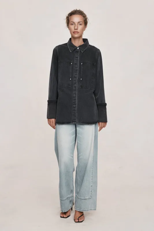 CROSTA SHIRT - FADED BLACK sold by Marle