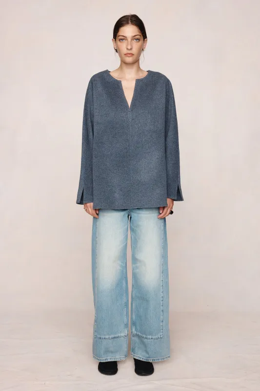 ANAH TOP - CHARCOAL made by Marle