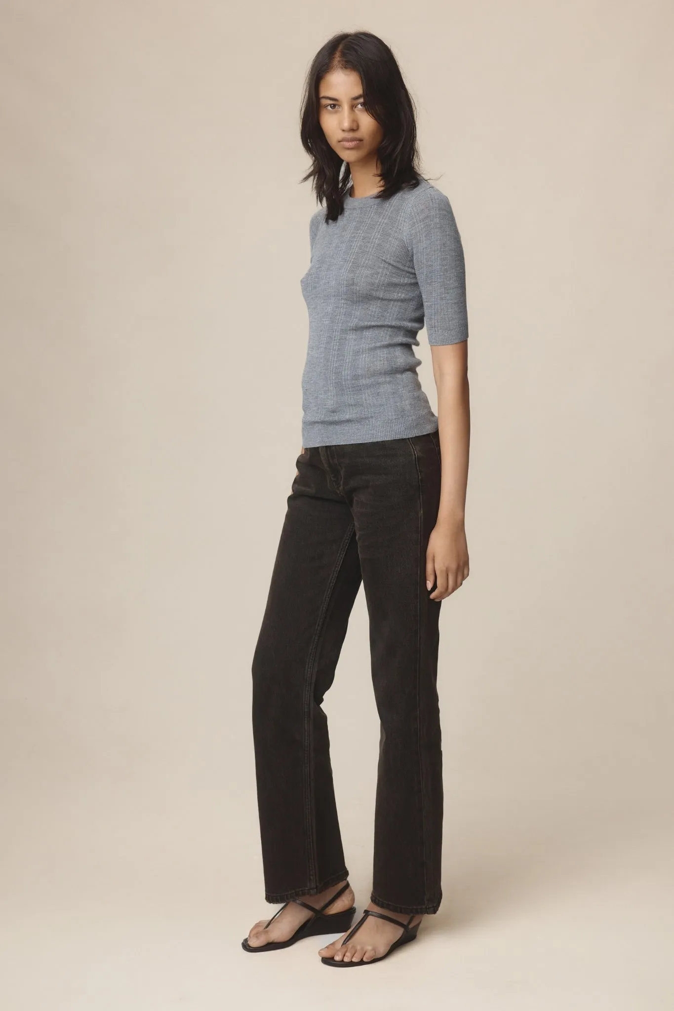 LAYLA TEE - SOFT CHARCOAL sold by Marle product image thumbnail 3
