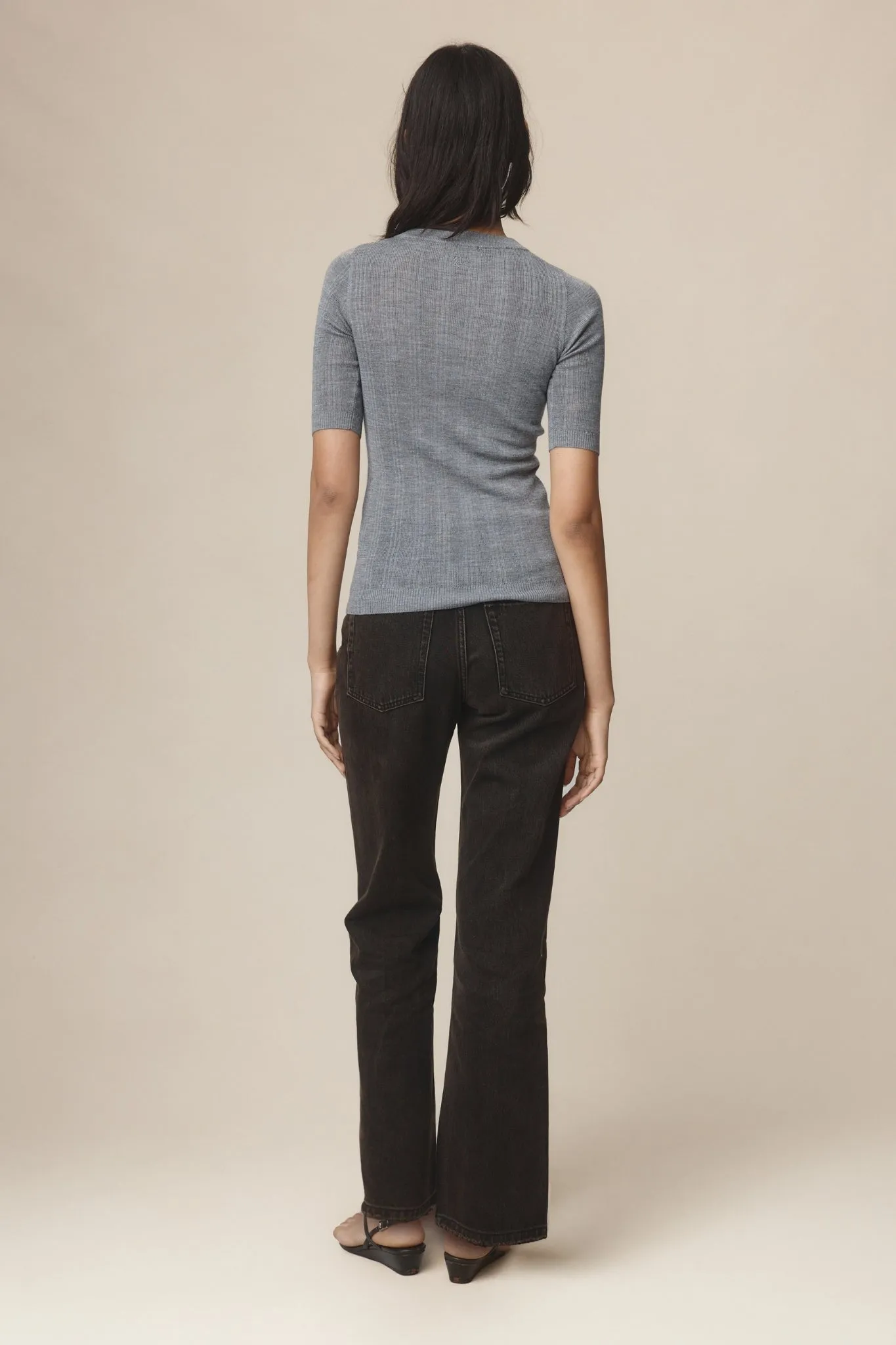 LAYLA TEE - SOFT CHARCOAL sold by Marle product image thumbnail 4