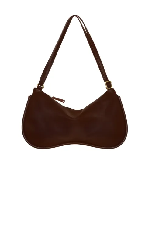 Boobie Baguette - Black Soft Grain (silver) sold by Georgia Jay