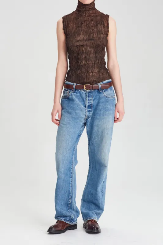 Crushed Sleeveless Turtle Neck - Bruised Heart sold by Rory William Docherty